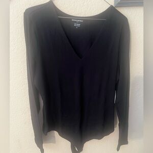 Banana Republic Black V-Neck bodysuit